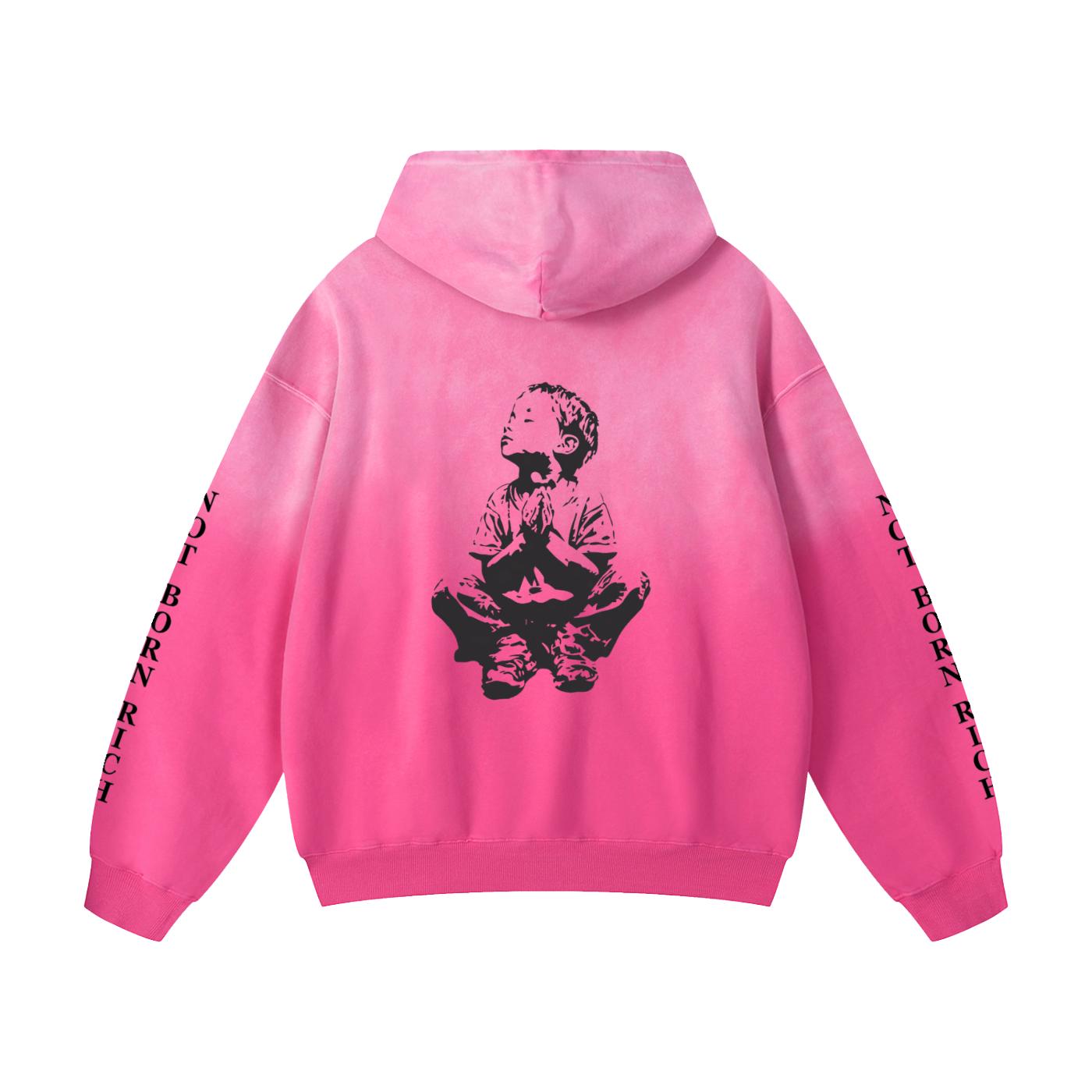 Snow-Washed Heavyweight Oversized Hoodie — Garment Dyed Fleece | GiuseppeNero