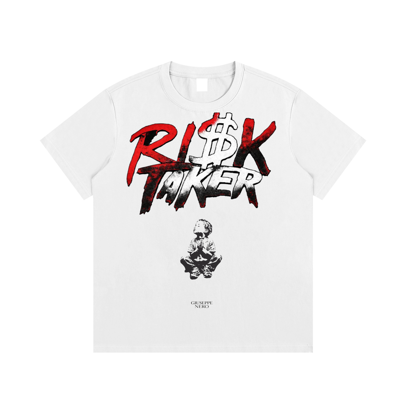 Risk Taker Graphic T-Shirt | Bold Motivation Streetwear Tee | GiuseppeNero